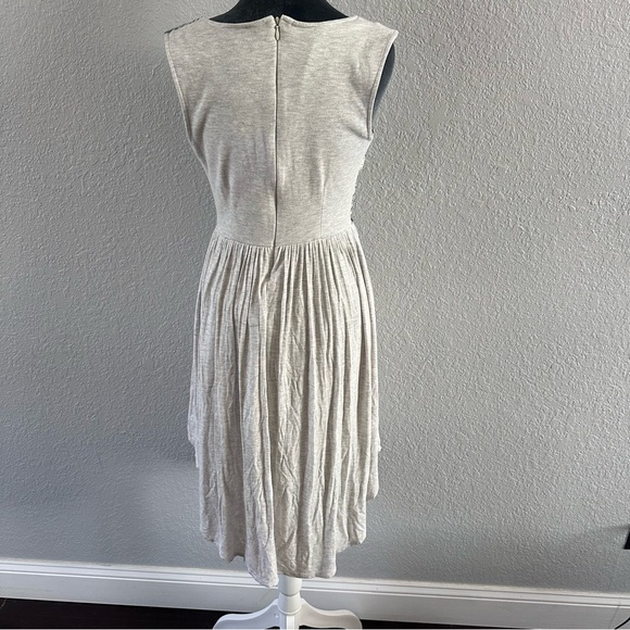 Dolan Left Coast Gray Blue Striped Sleeveless Midi Dress Size Small - Picture 3 of 8